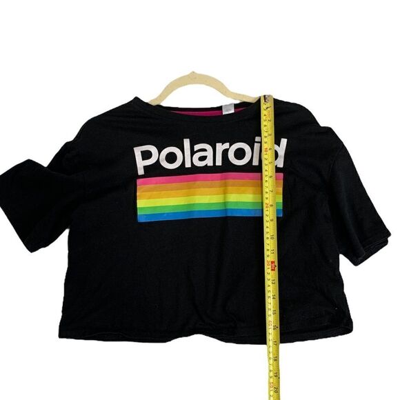 Polaroid Cropped Black Tee - Picture 5 of 6